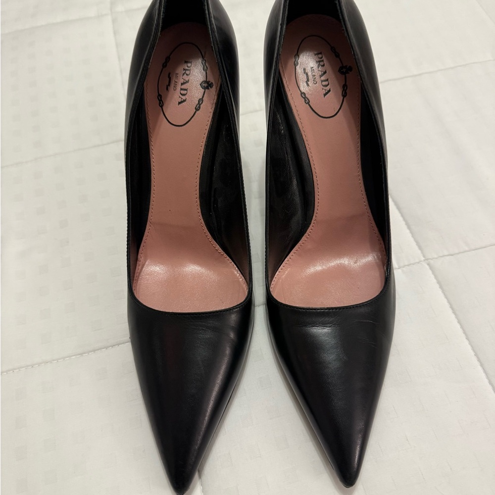 Prada Black Stiletto Heels Sleek Design